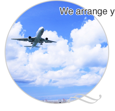 We arrange your travel as requested.